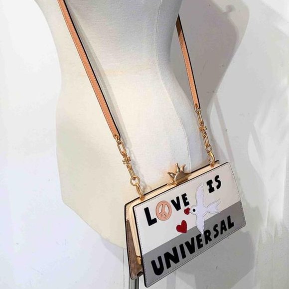 NWT Tory Burch Love Is Universal Frame Mini Leather Crossbody Clutch Bag - Picture 6 of 7